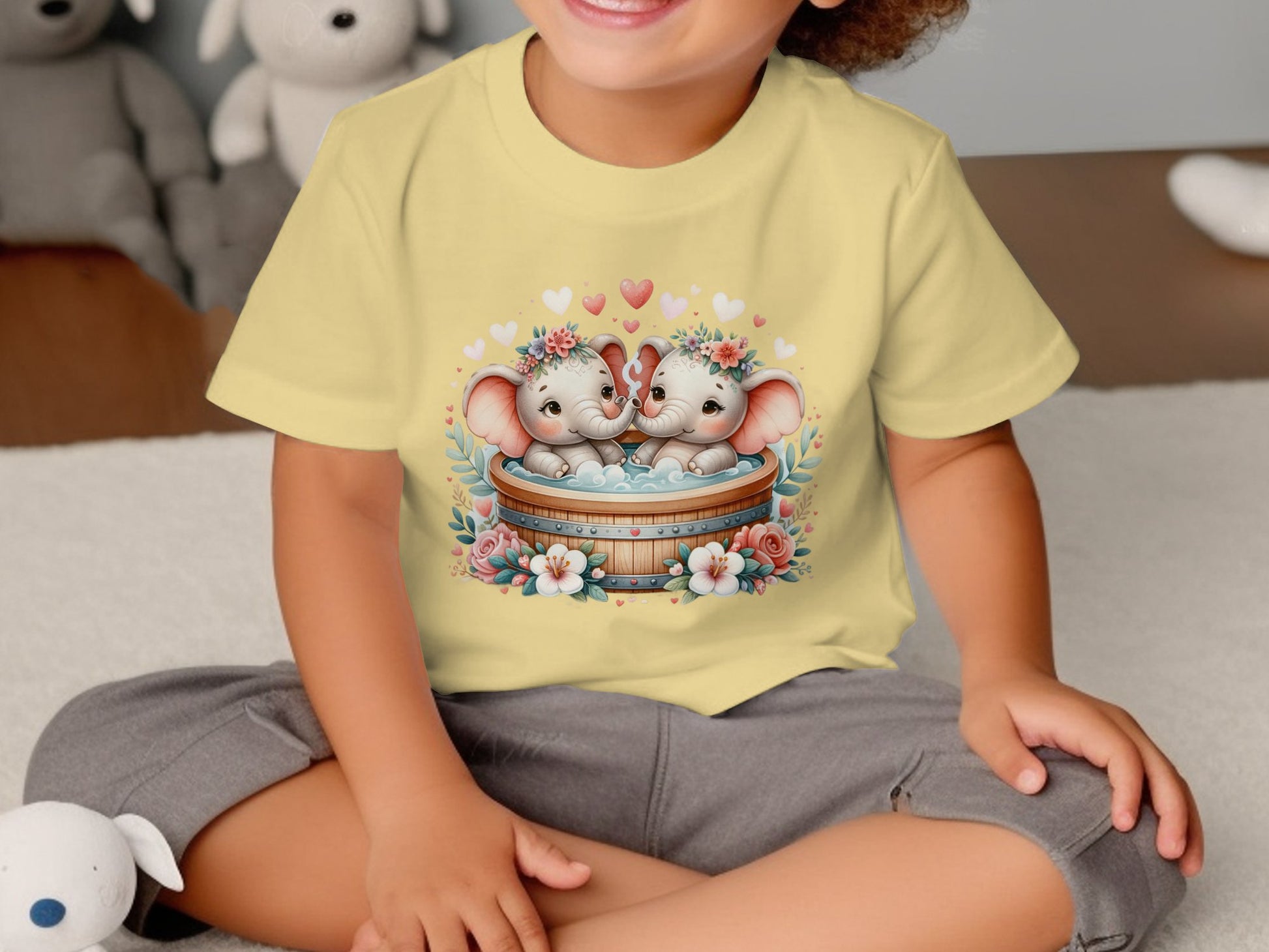 Toddler Elephant T-Shirt, Cute Animal Graphic Tee