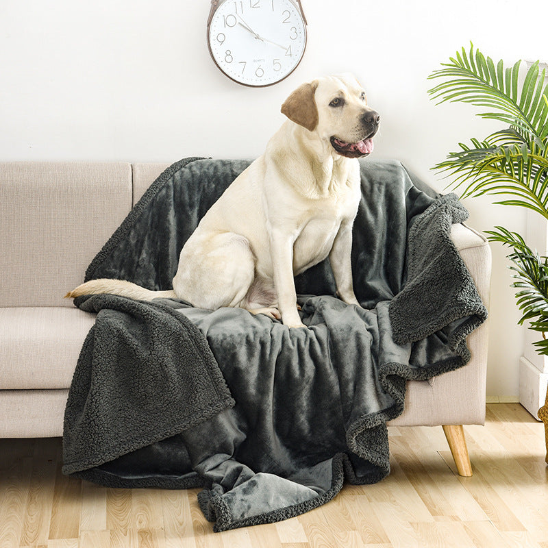 Double-sided Pet Waterproof Blanket Soft Thickened Flannel Velveteen