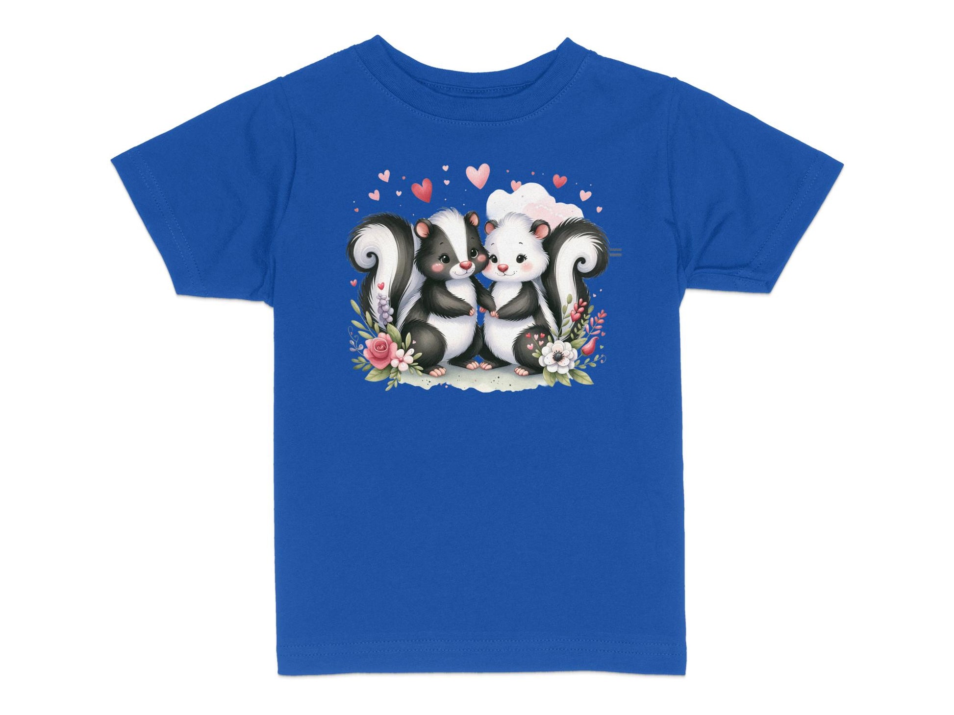 Toddler T-Shirt with Cute Skunk Couple Graphic