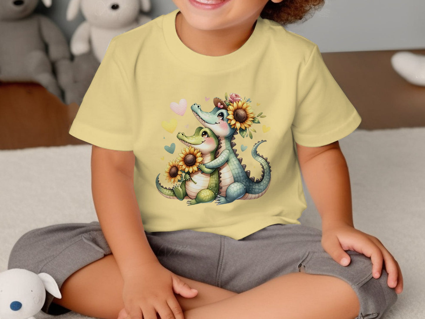 Toddler Alligator Sunflower T-Shirt