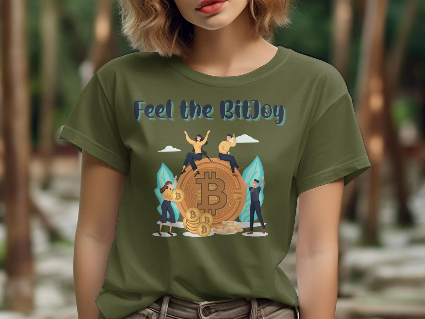 Feel the BitJoy - Crypto Enthusiast Bitcoin Investor Satoshi T-Shirt