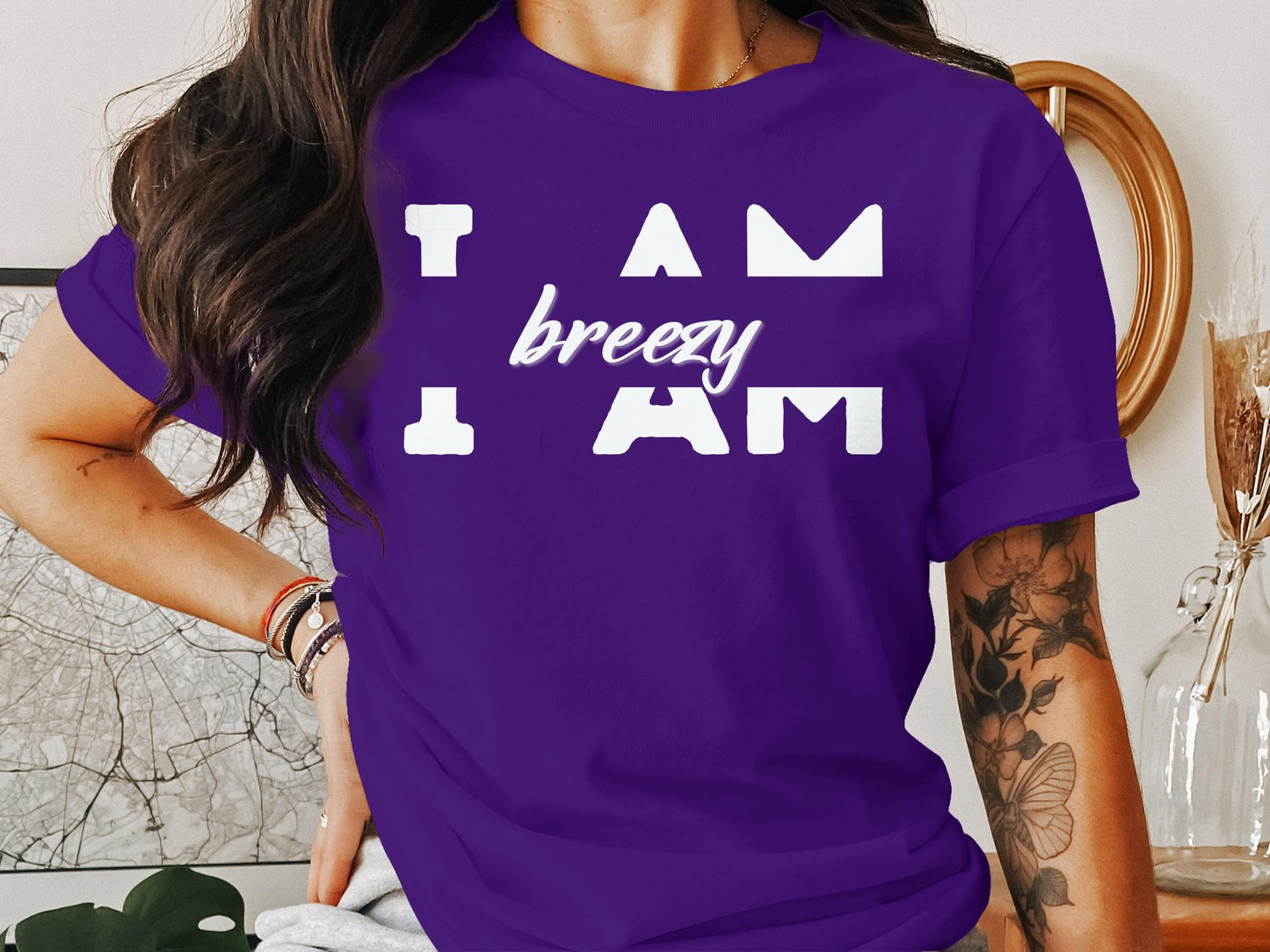 I Am Breezy - An encouraging and motivating Affirmation Quote T-shirt.