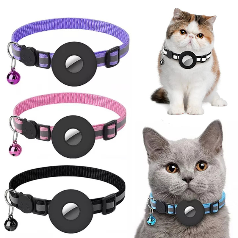 Reflective Collar Waterproof Holder Case For Airtag Nylon Collar