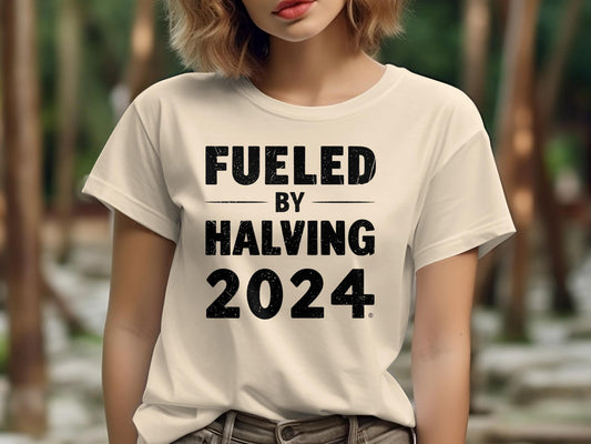 Fueled by Halving 2024 T-Shirt, Bitcoin Crypto Miner, Satoshi Path Tee