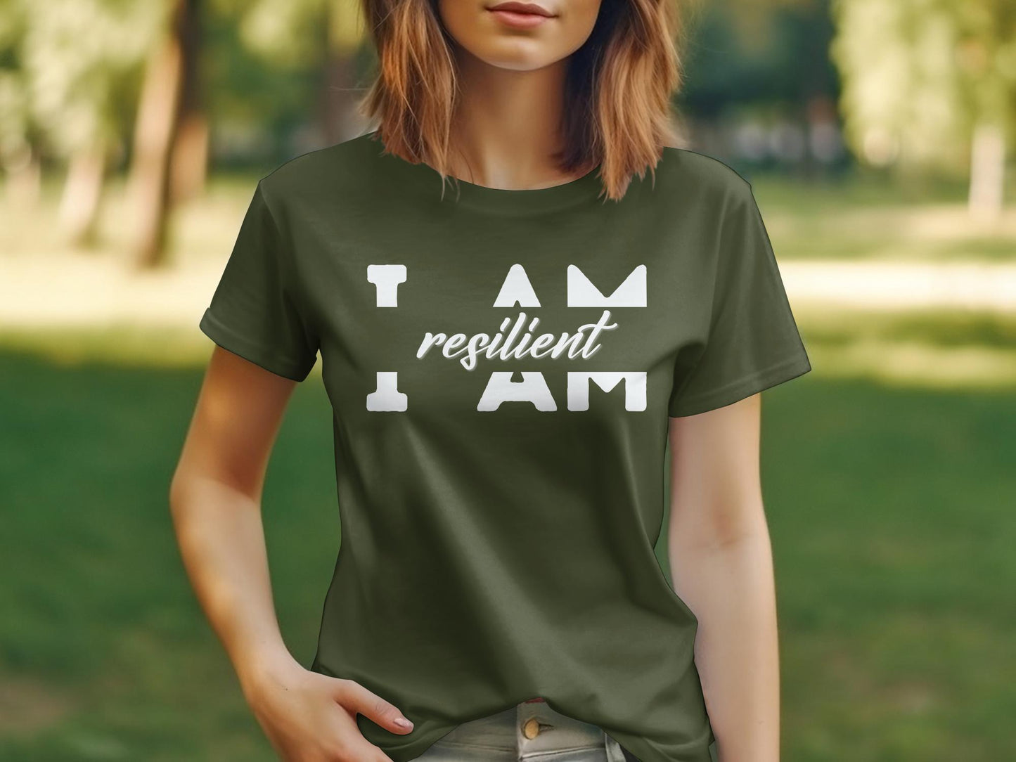 I Am Resilient - An encouraging and motivating Affirmation Quote T-shirt.