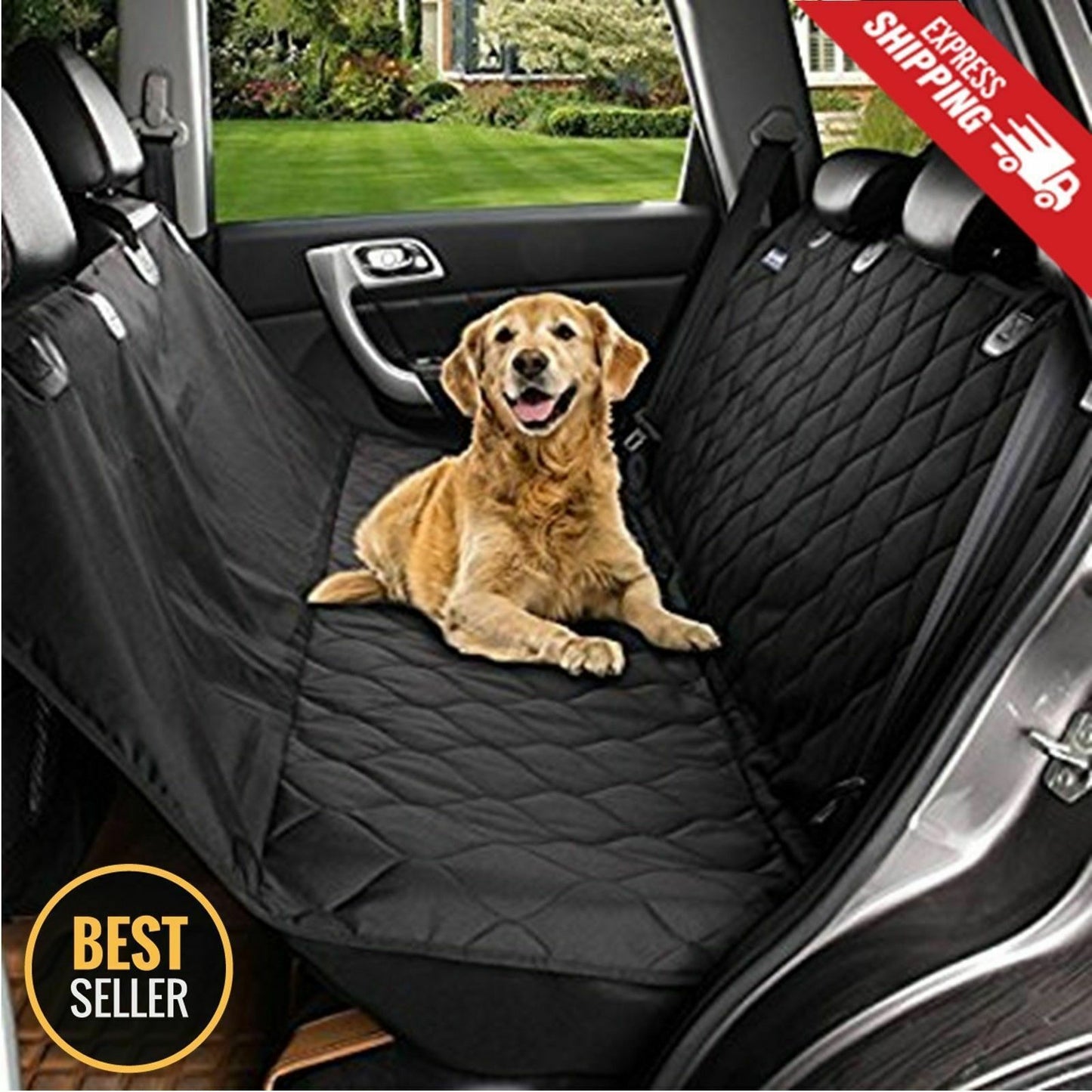 Seat Cover Rear Back Car Pet Dog Travel Waterproof Bench