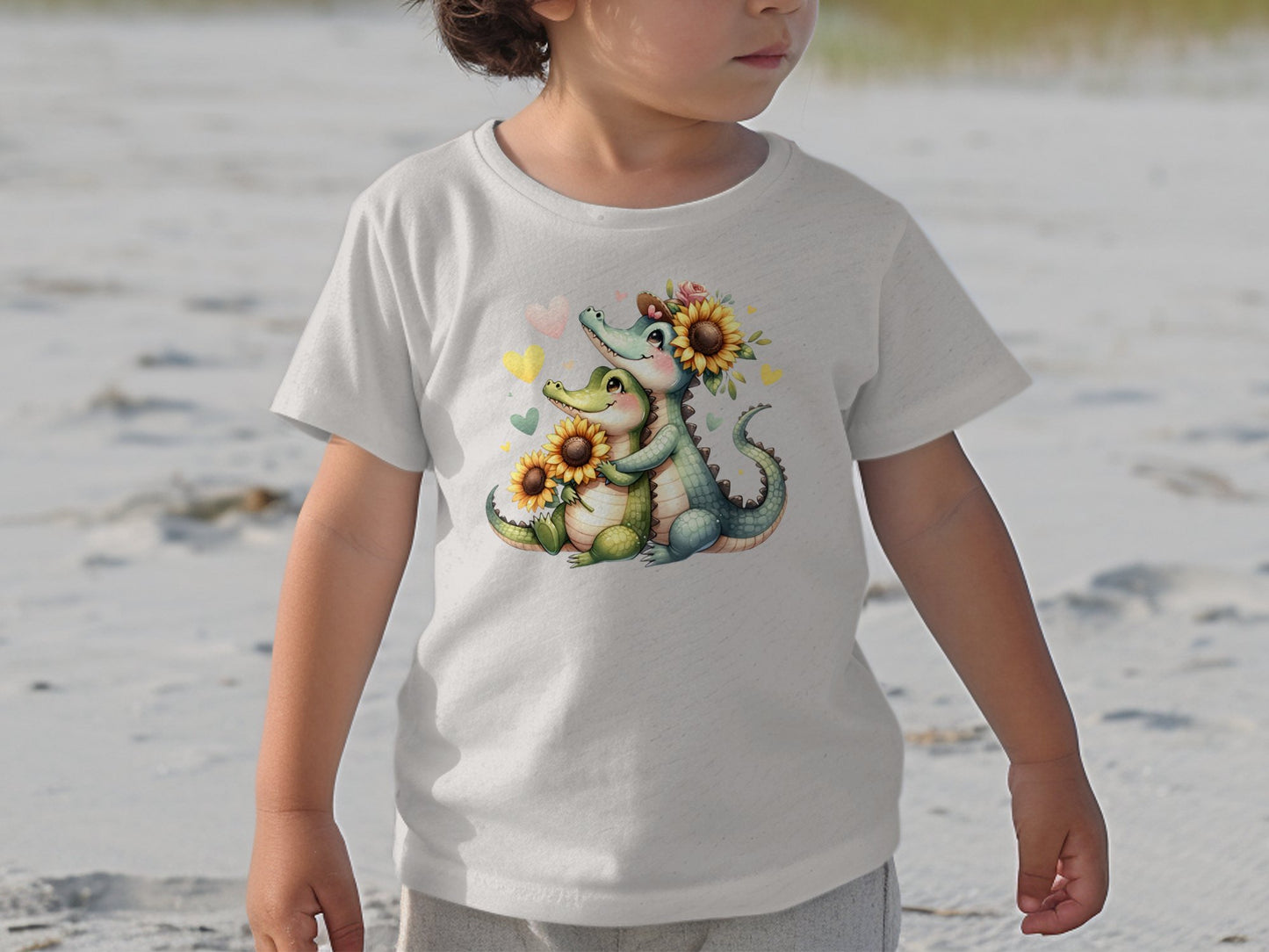 Toddler Alligator Sunflower T-Shirt