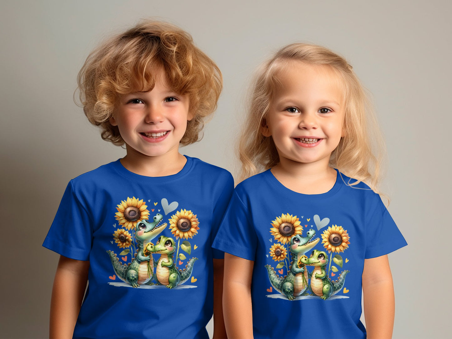 Toddler Cute Alligator Graphic Tee, Sunflower Love T-Shirt