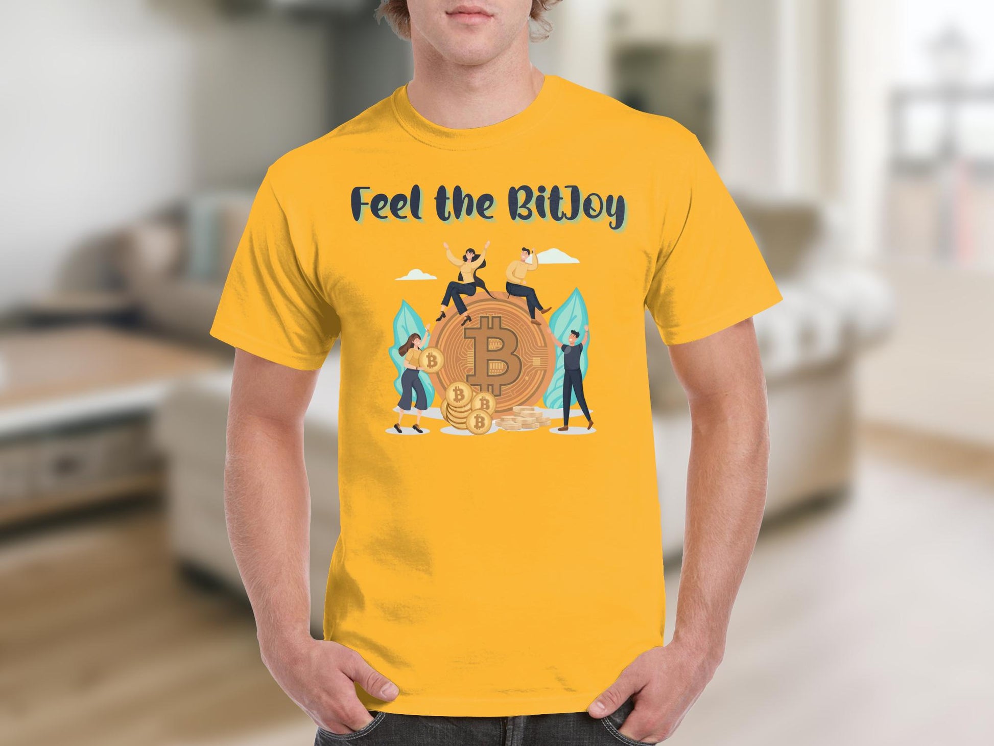 Feel the BitJoy - Crypto Enthusiast Bitcoin Investor Satoshi T-Shirt