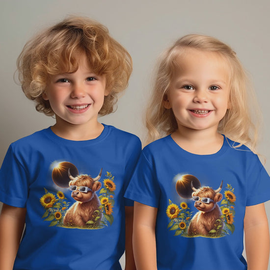 2024 Solar Eclipse Toddler Shirt, Cute Highland Cow Toddler Tee video