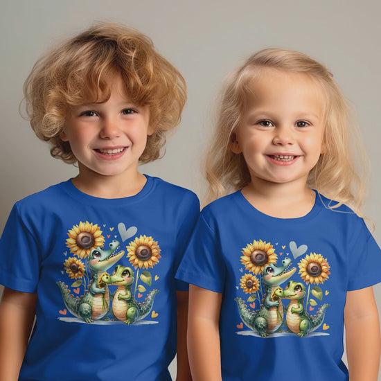 Toddler Cute Alligator Graphic Tee, Sunflower Love T-Shirt video